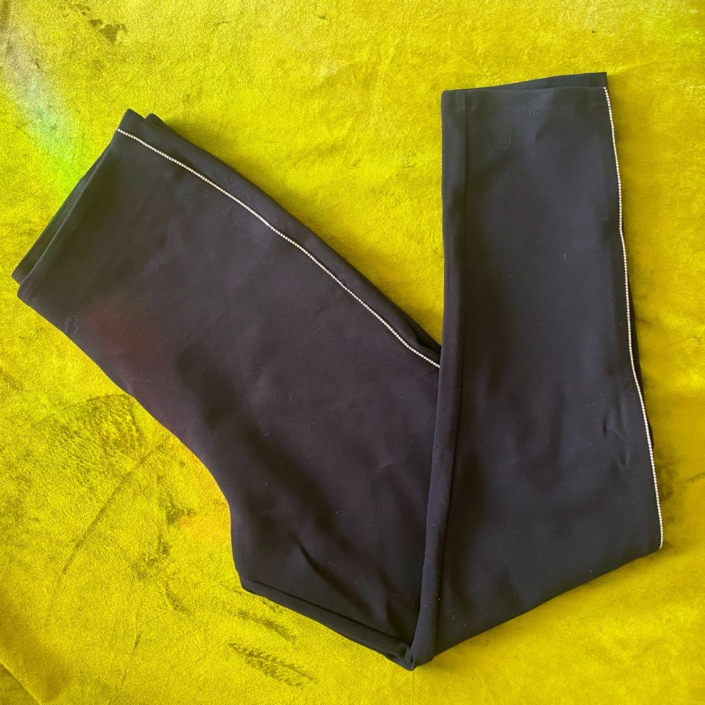 Fitted Zara Ankle Pants w/ rhinestone accent (never worn, small rip)